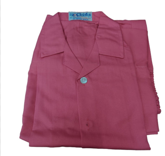 Ward nurse pant shirt (dark pink ) button model