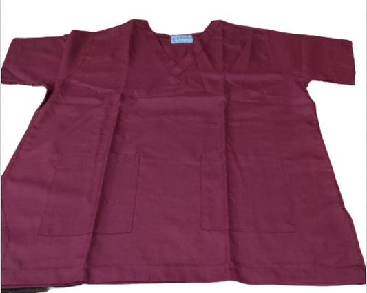 Scrub suit ( maroon v neck )