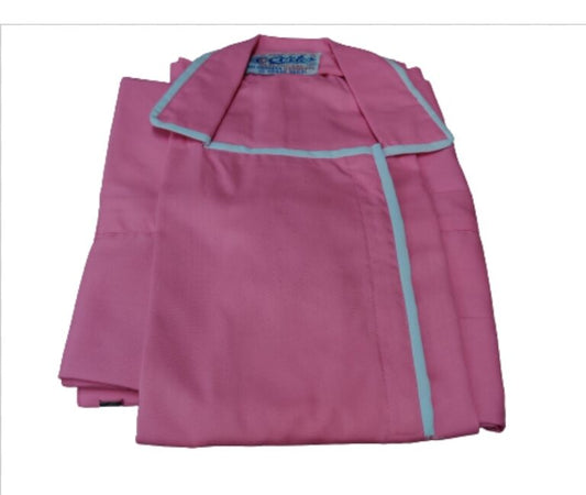 Ward nurse pant shirt ( dark pink ) zip model